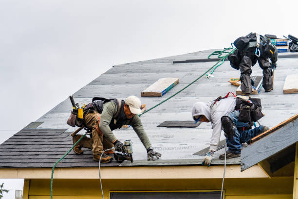 Professional Gutter Installation technician working in Old Saybrook, CT